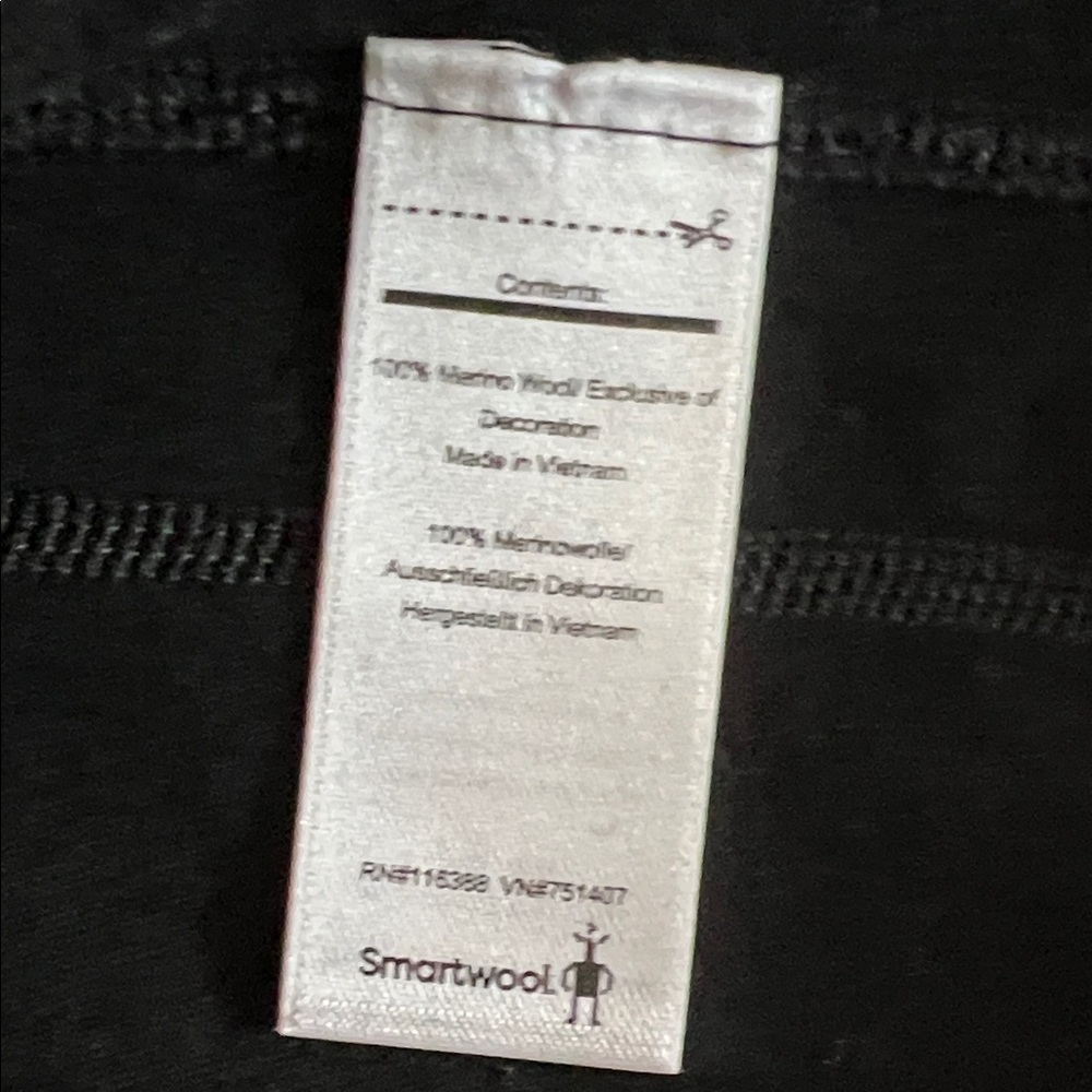 Smartwool Adult Black Long Underwear Leggings - Picture 3 of 4